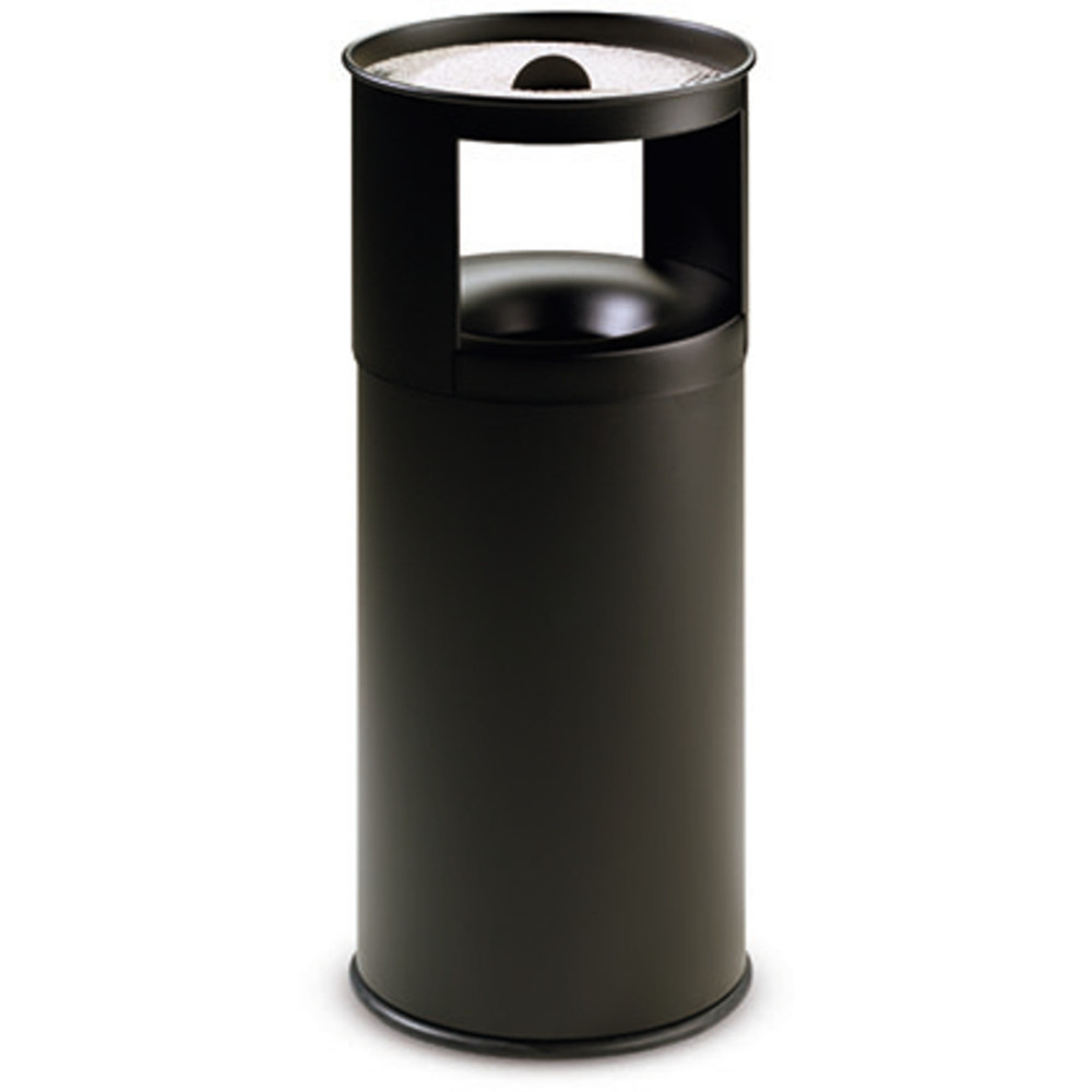 Corbeille cendrier anti-feu noire 40L avec sable Corbeille cendrier anti-feu noire 40L avec sable