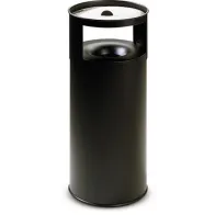 Corbeille cendrier noire anti-feu 75L avec sable