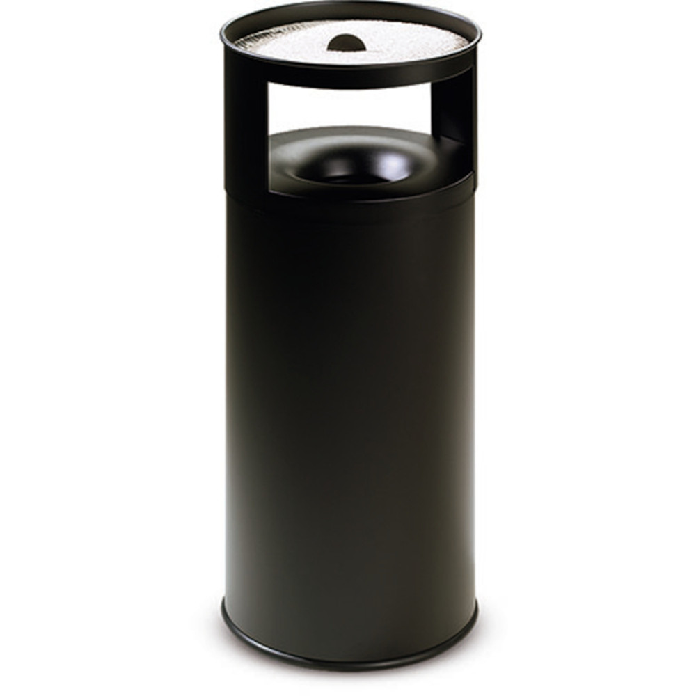 Corbeille cendrier noire anti-feu 75L avec sable Corbeille cendrier noire anti-feu 75L avec sable