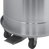 Poubelle inox ronde de cuisine à pédale