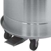 Poubelle ronde inox à pédale