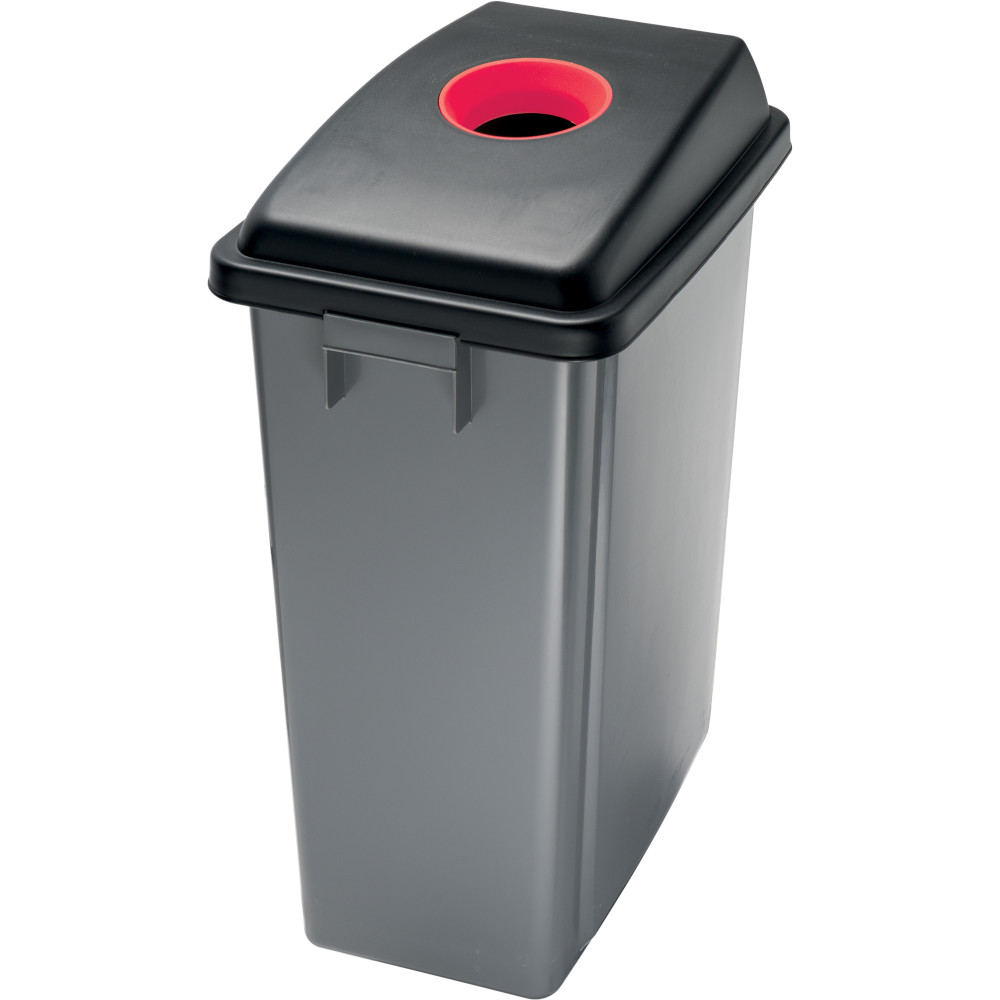 Poubelle rouge tri sélectif 60L ouverture ronde Poubelle rouge tri sélectif 60L ouverture ronde