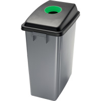 Poubelle verte 60L tri sélectif ouverture ronde