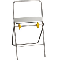 Dérouleur papier inox sur pieds robuste et pratique.