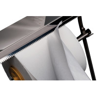 Dérouleur inox durable pour rouleaux papier avec découpe facile