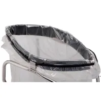 Support sac inox mobile hermétique à pédale hygiénique durable