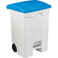 Conteneur mobile 70L bleu à pédale lot de 3