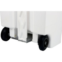 Conteneur 70L mobile à pédale couvercle jaune lot de 3