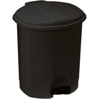 Poubelle à pédale noire plastique 5L compacte pratique
