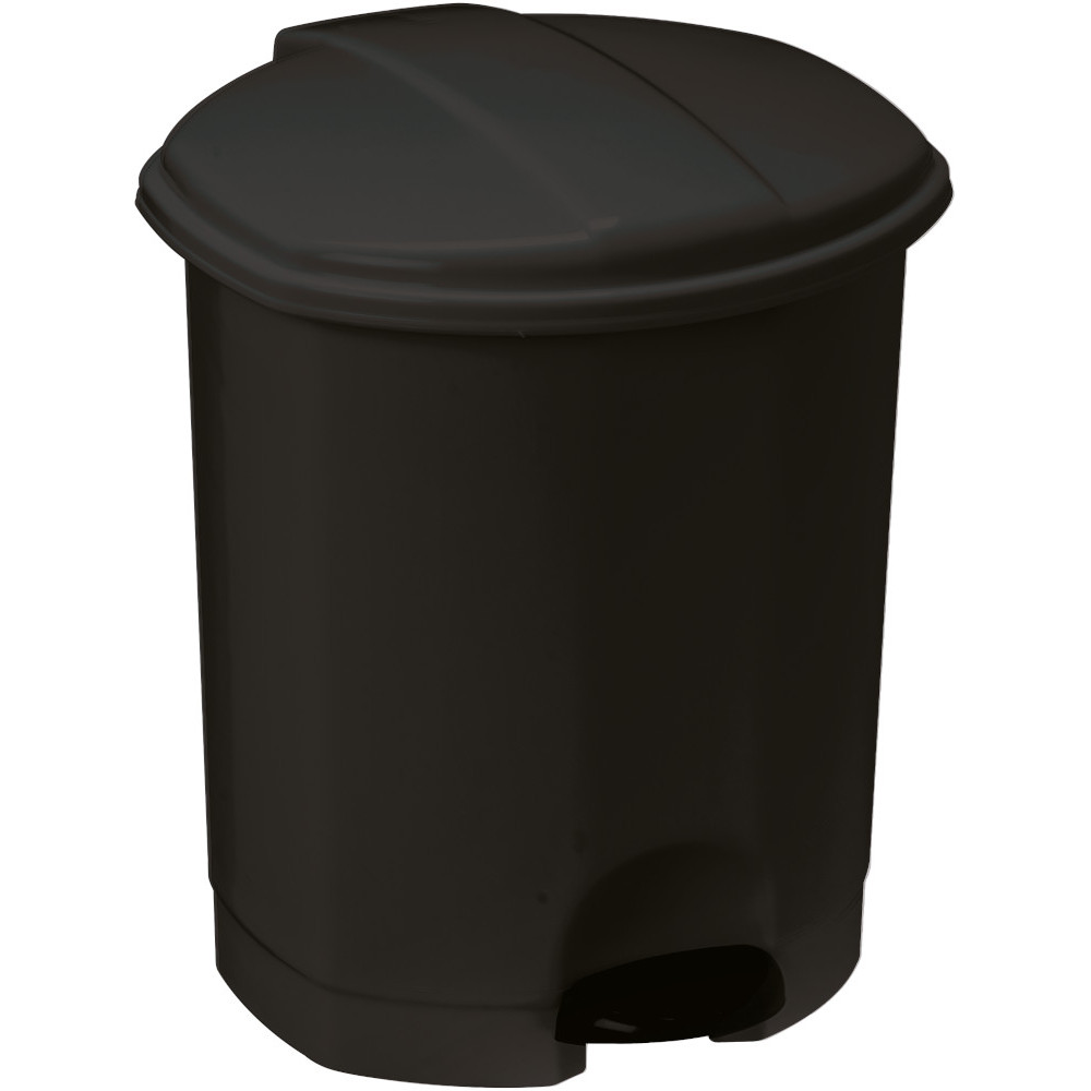 Poubelle à pédale noire plastique 5L compacte pratique Poubelle à pédale noire plastique 5L compacte pratique