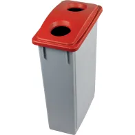 Bac 90L couvercle rouge bouteille rangement pratique robuste
