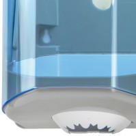 Distributeur transparent essuie-mains bobine dévidage central pratique compact.