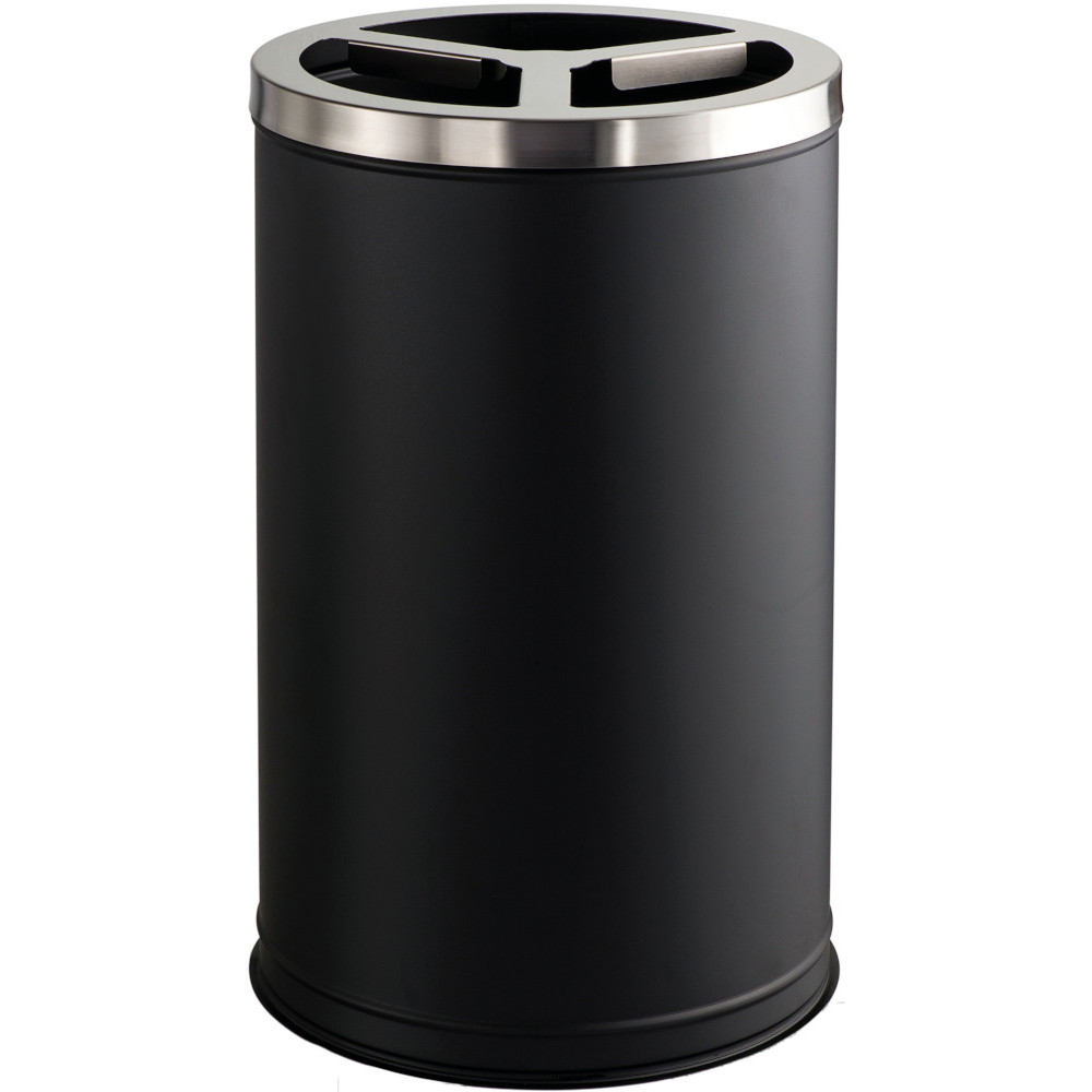 Poubelle tri-sélectif 3 bacs de 35 litres noir Poubelle tri-sélectif 3 bacs de 35 litres noir
