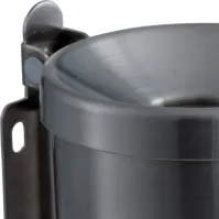 Cendrier mural rond inox brossé 0,5L élégant.