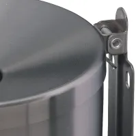 Cendrier mural rond 2L en inox brossé élégant