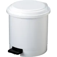 Poubelles rondes blanches à pédale 3L lot de 12