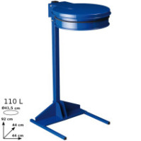 Support mural pour sacs-poubelles 100L gris robuste et pratique