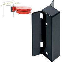 Support mural jaune pour sacs-poubelles 100L avec couvercle