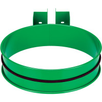 Fixation murale verte pour support sacs-poubelles acier robuste