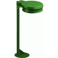 Poteau vert robuste pour sacs-poubelles urbains et parcs