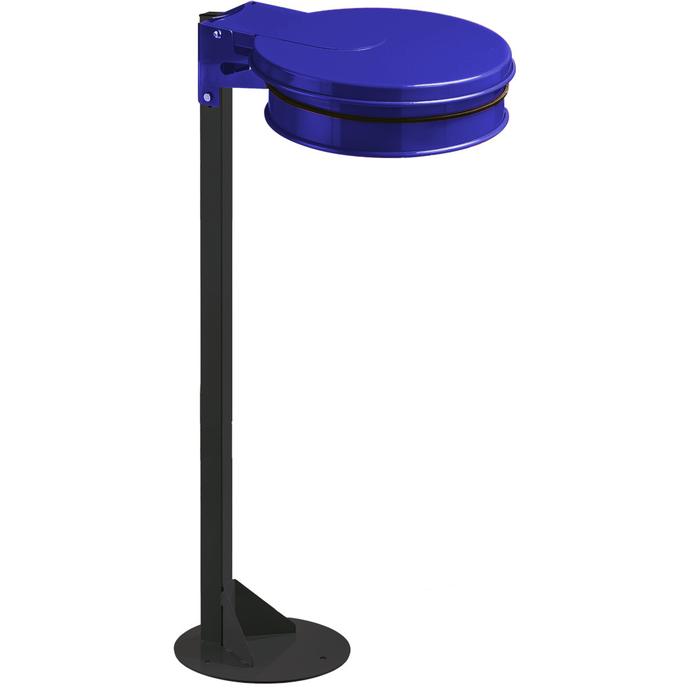 Porte sacs-poubelle bleu sur socle métallique pratique Porte sacs-poubelle bleu sur socle métallique pratique