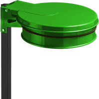 Porte sacs-poubelle vert pratique avec socle robuste
