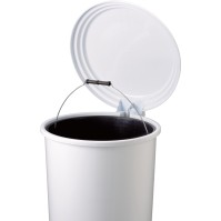Poubelle ronde blanche 12L robuste et pratique