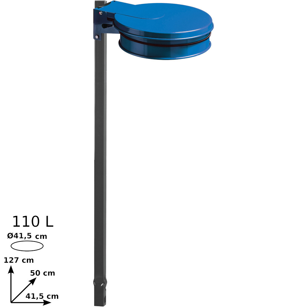 Porte sacs-poubelle bleu scellable pratique et résistant Porte sacs-poubelle bleu scellable pratique et résistant