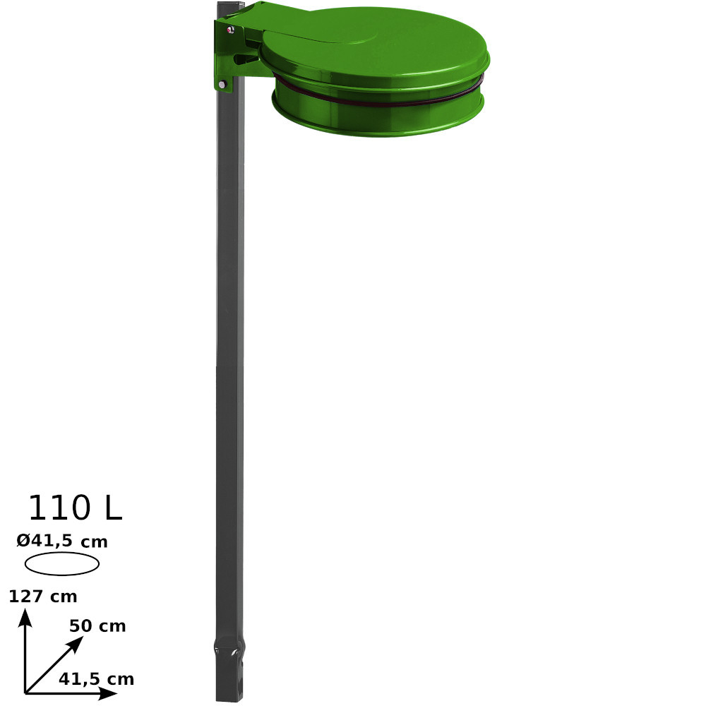 Porte sacs-poubelle vert scellable pratique et durable extérieur Porte sacs-poubelle vert scellable pratique et durable extérieur