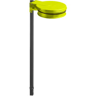 Support mural jaune pour sacs-poubelle à sceller