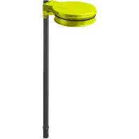 Support mural jaune pour sacs-poubelle à sceller