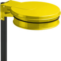 Porte sacs-poubelle jaune scellable pratique et robuste