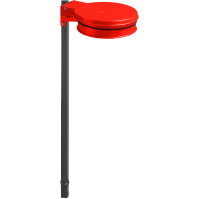 Porte sacs-poubelle rouge pratique et facile à sceller