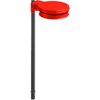 Porte sacs-poubelle rouge pratique et facile à sceller