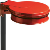 Porte sacs-poubelle rouge pratique scellable pour déchets