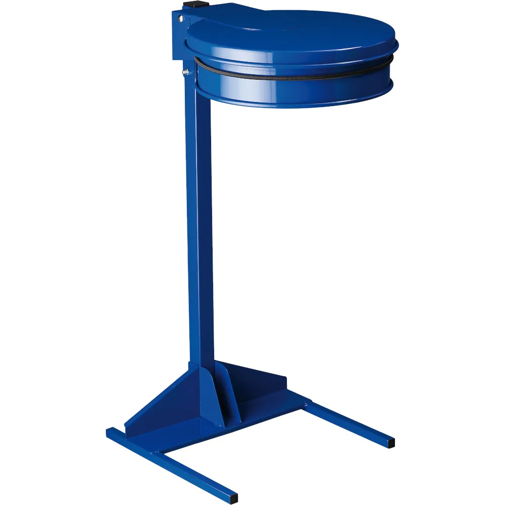 Support sac-poubelle bleu pour événements en plein air