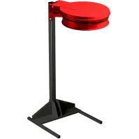 Porte sacs-poubelle rouge pratique pour événements et manifestations