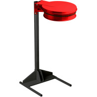 Porte sacs-poubelle rouge pratique pour événements et manifestations