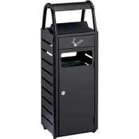 Corbeille cendrier antivandalisme gris foncé 20+4 litres