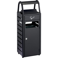 Corbeille cendrier antivandalisme gris foncé 20+4 litres