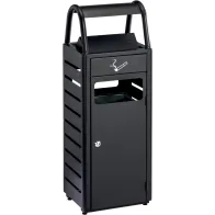 Corbeille cendrier antivandalisme gris foncé 20+4 litres