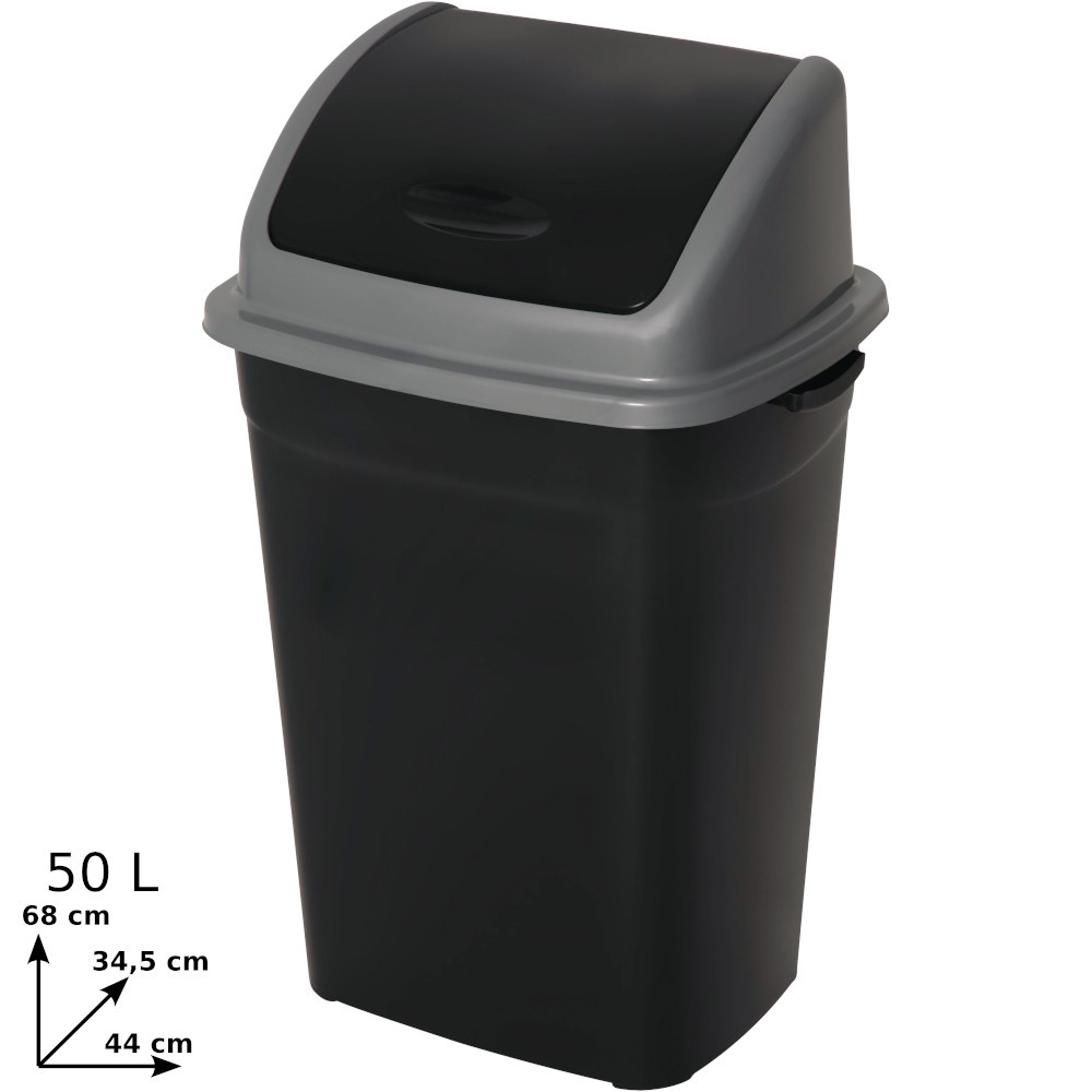 Lot de 5 poubelles à couvercle basculant colorées Lot de 5 poubelles à couvercle basculant colorées