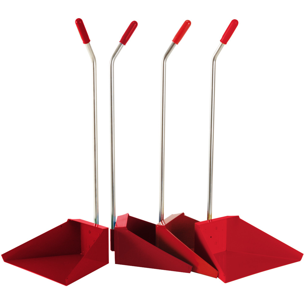 Pelle à déchets industrielle acier rouge lot de 12 Pelle à déchets industrielle acier rouge lot de 12