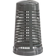 Corbeille moderne grise avec support pour sac intégré