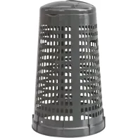 Corbeille moderne grise avec support pour sac intégré