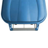 Conteneur plastique mobile gris-bleu 80L durable recyclé