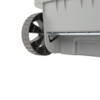 Conteneur plastique 80L recyclé gris jaune durable et mobile