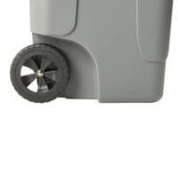 Conteneur plastique recyclé 80L gris jaune durable pratique