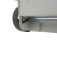 Conteneur plastique 80L mobile gris jaune recyclé durable