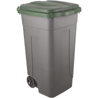 Conteneur plastique recyclé 80L gris-vert durable et pratique